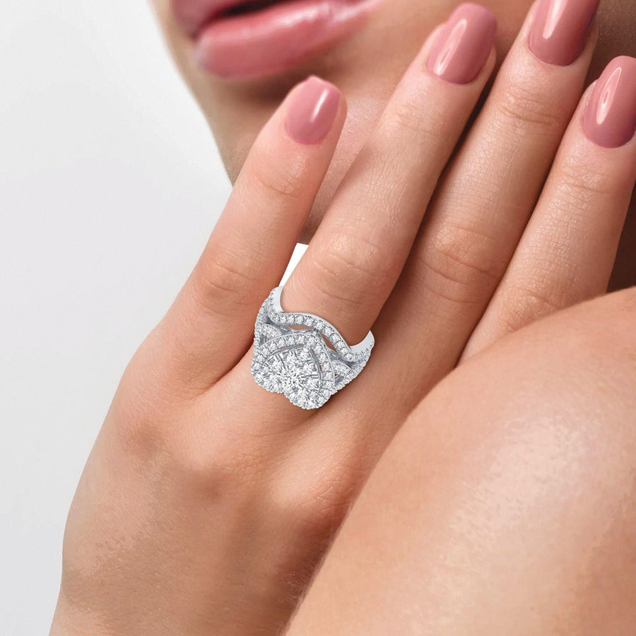 14K 2.00CT Diamond Bridal Ring - Johnny Dang & Co