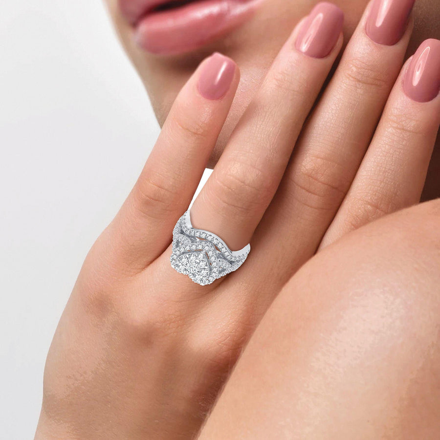 14K 1.50CT Diamond Bridal Ring - Johnny Dang & Co