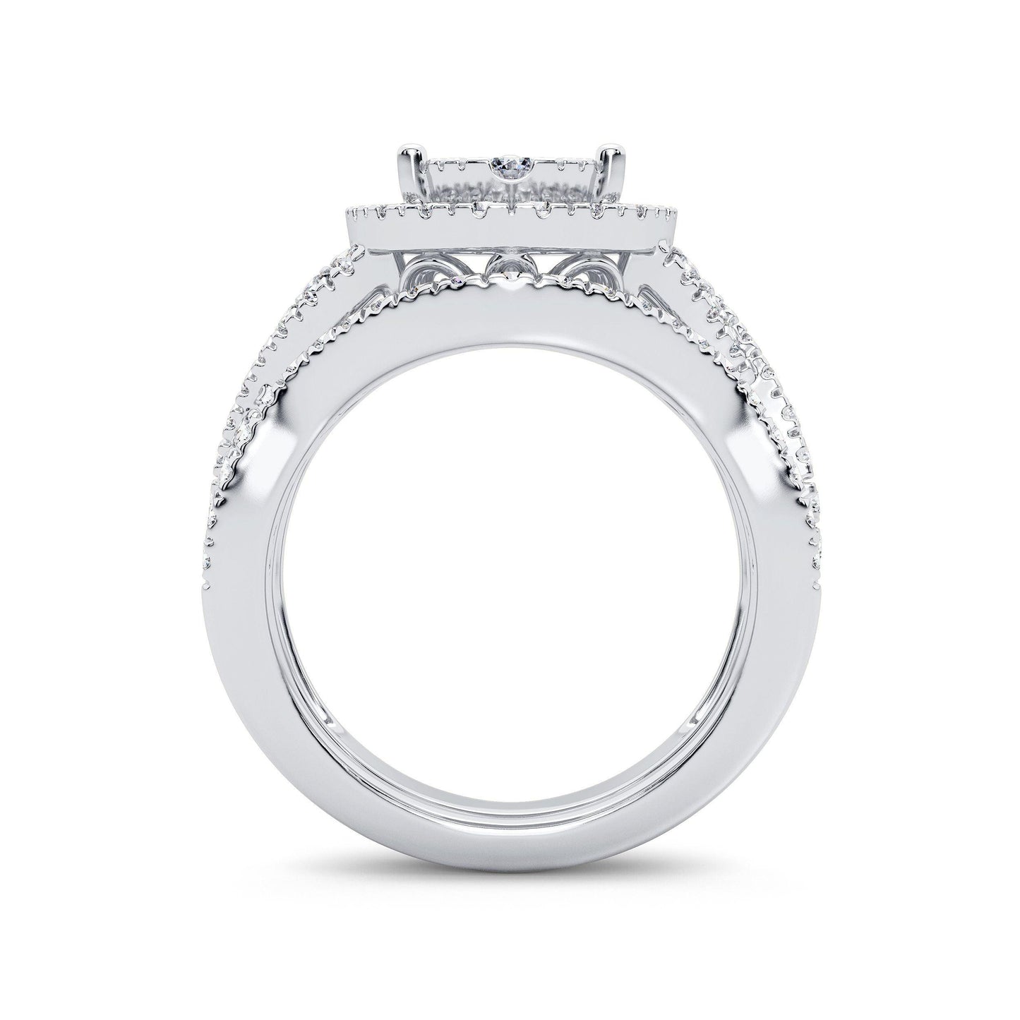 14K 1.50CT Diamond Bridal Ring - Johnny Dang & Co