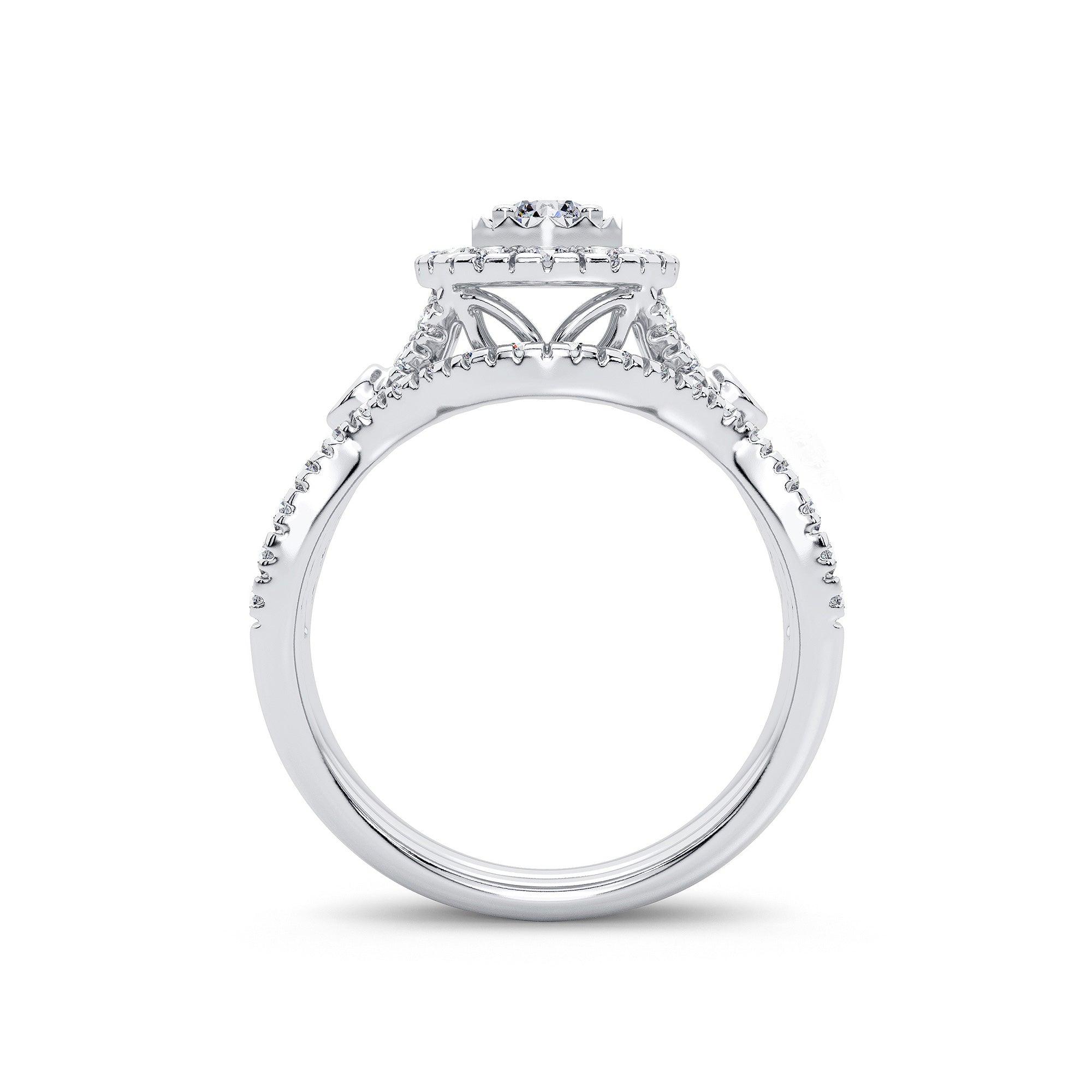 14K 1.00CT Diamond Bridal Ring - Johnny Dang & Co