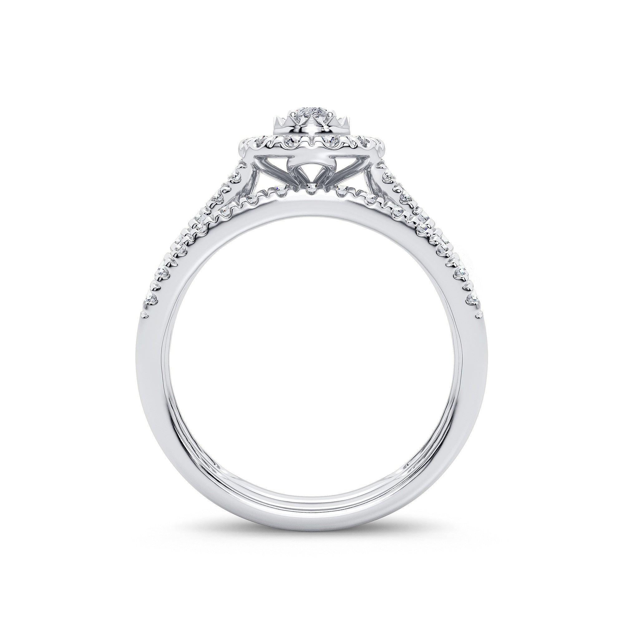 14K 1.00CT Diamond Bridal Ring - Johnny Dang & Co