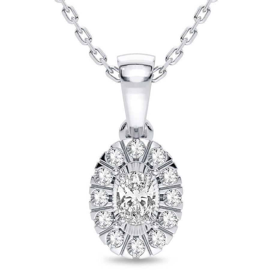 14K 0.25CT Diamond Pendant - Johnny Dang & Co