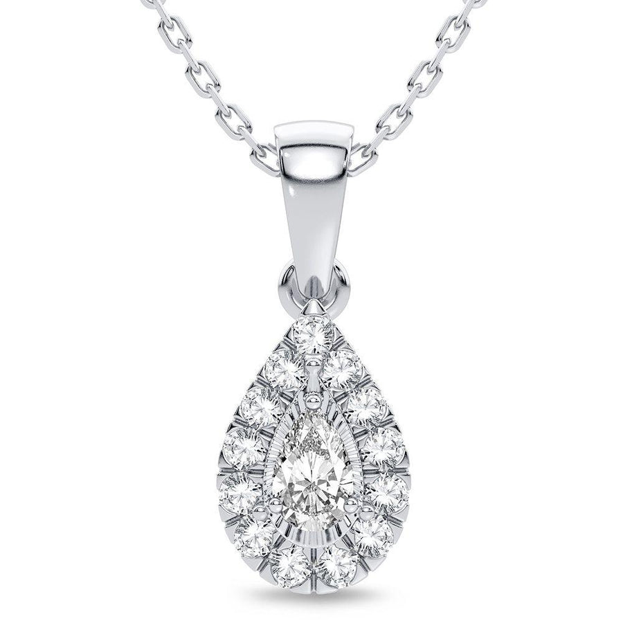 14K 0.25CT Diamond Pendant - Johnny Dang & Co