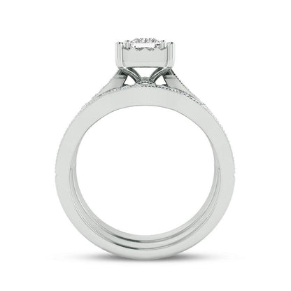 14K 0.90ct Diamond Bridal Ring - Johnny Dang & Co