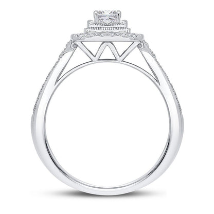 14K 0.75CT DIAMOND BRIDAL RING - Johnny Dang & Co