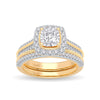 14K 0.64CT Diamond Bridal Ring - Johnny Dang & Co