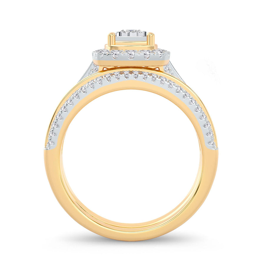 14K 0.64CT Diamond Bridal Ring - Johnny Dang & Co