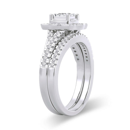 14K 0.62CT Diamond Bridal Ring - Johnny Dang & Co
