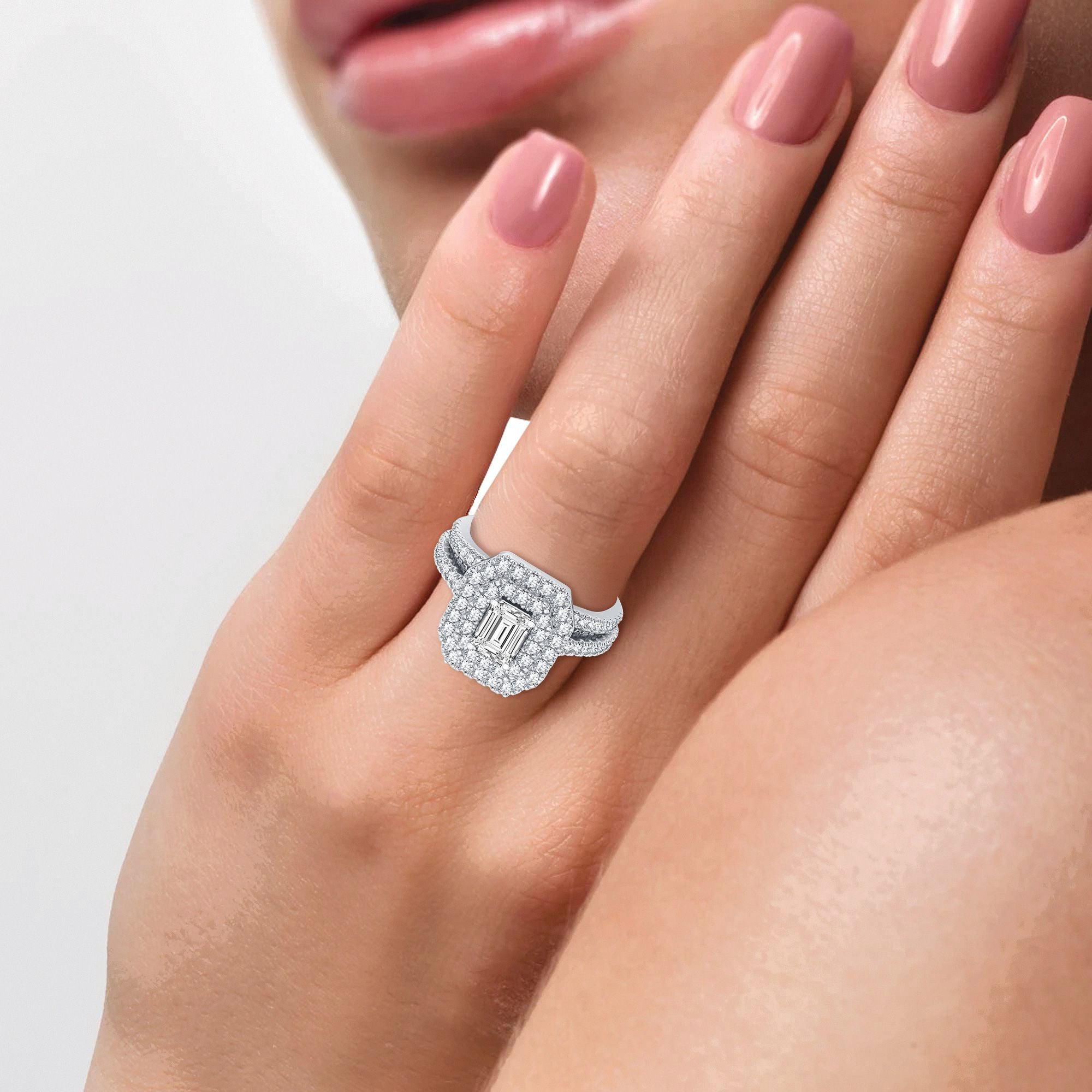 14K 1.50CT Diamond Bridal Ring - Johnny Dang & Co