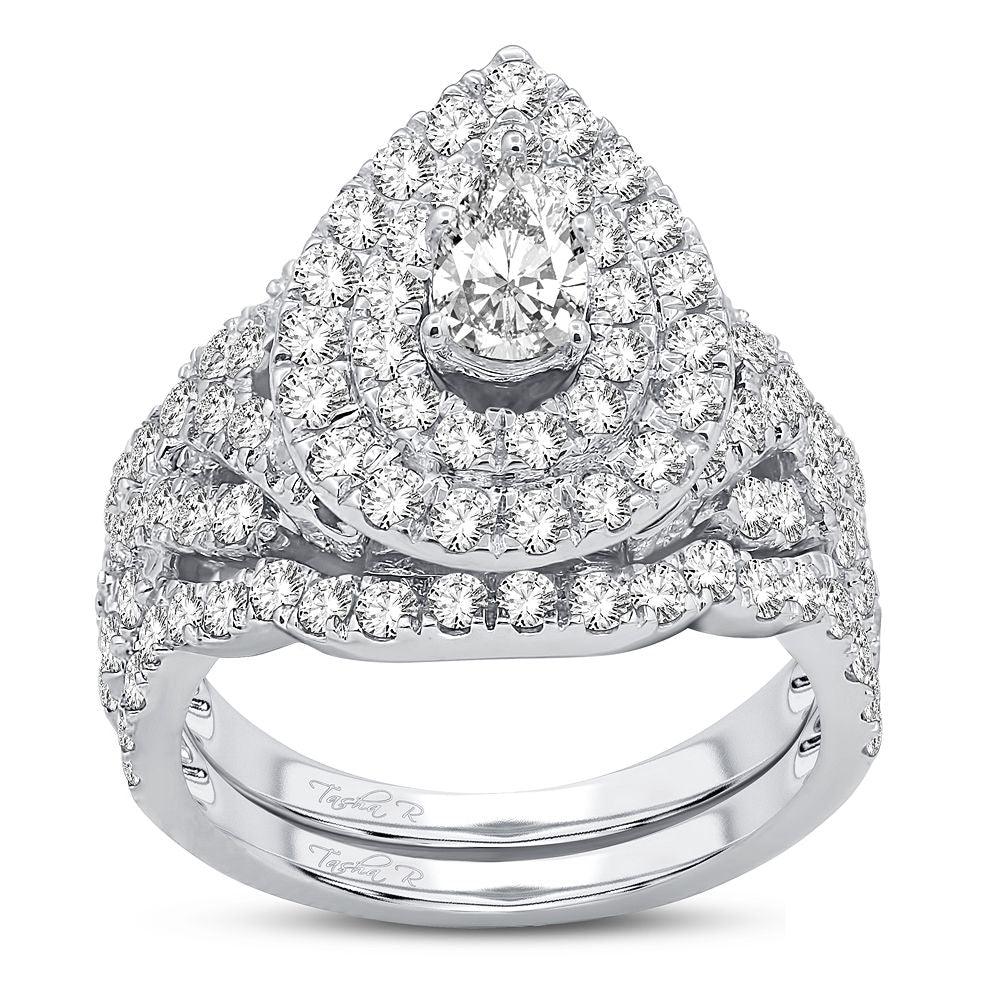 14K 1.75CT DIAMOND BRIDAL RING - Johnny Dang & Co