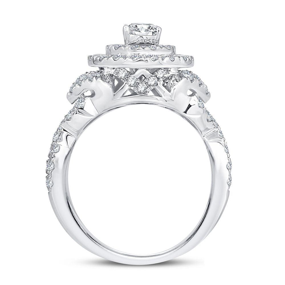14K 1.75CT DIAMOND BRIDAL RING - Johnny Dang & Co