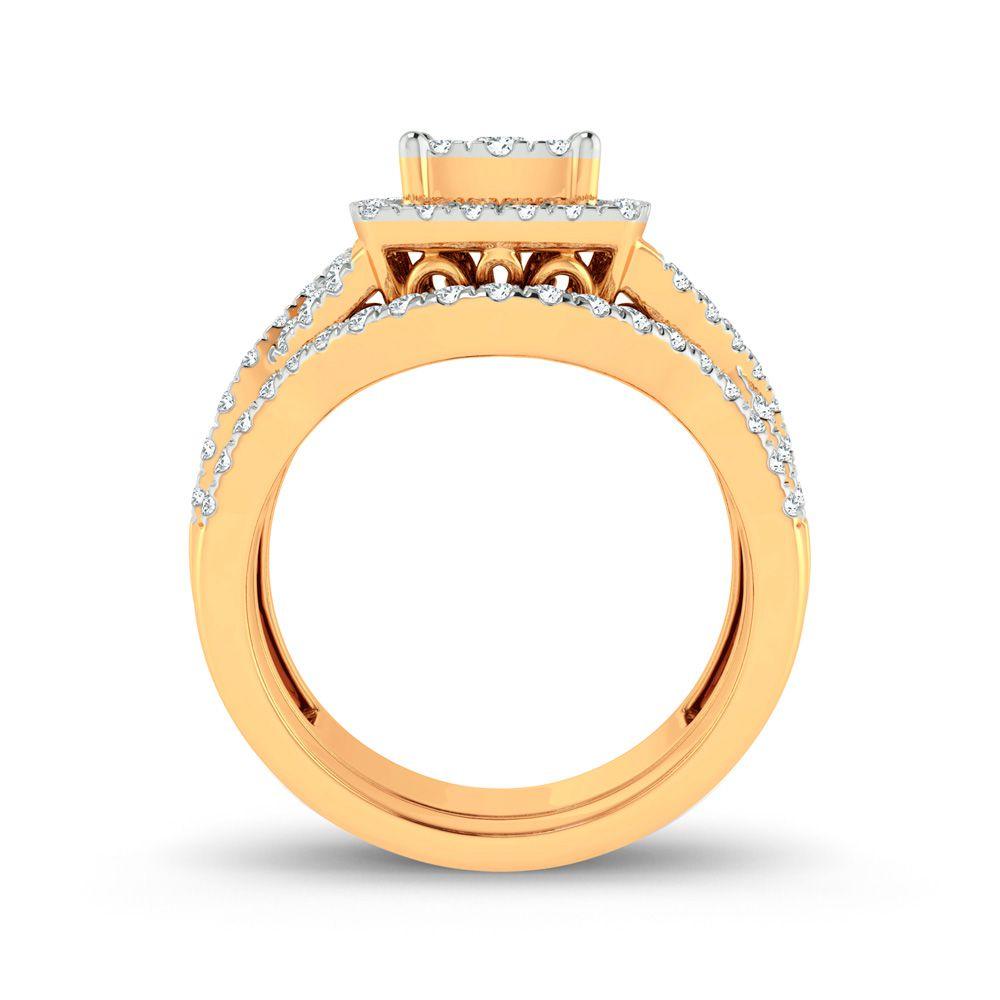 14K 1.00ct Diamond Bridal Ring - Johnny Dang & Co