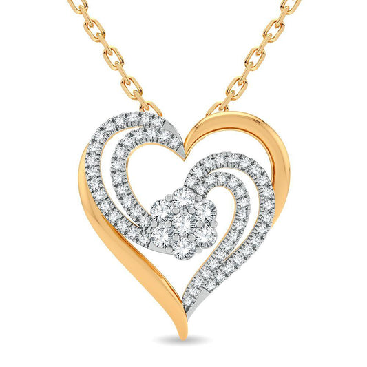 14K 0.50CT Diamond Pendant - Johnny Dang & Co