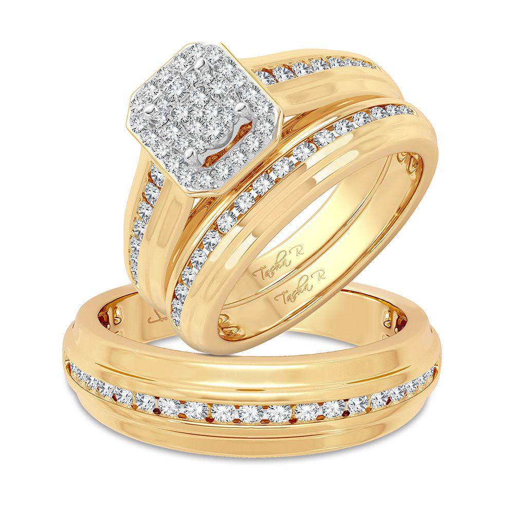 14K 0.87CT Diamond Trio Set - Johnny Dang & Co