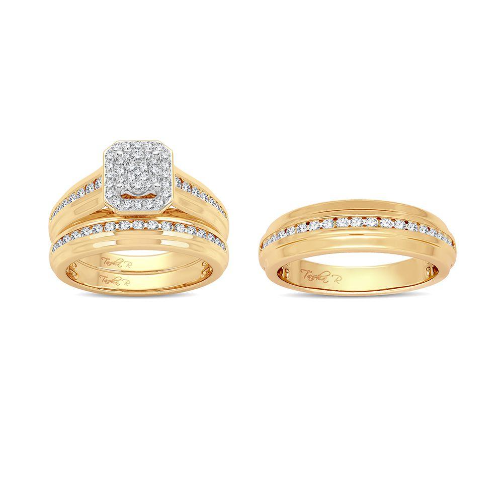 14K 0.87CT Diamond Trio Set - Johnny Dang & Co
