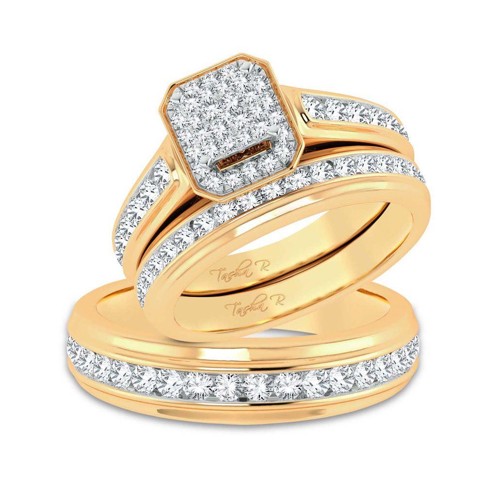 14K 1.44ct Diamond Trio Set - Johnny Dang & Co