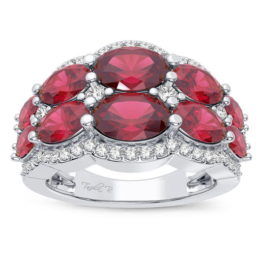 14K 0.33CT Diamond Ruby Ring - Johnny Dang & Co