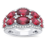 14K 0.33CT Diamond Ruby Ring - Johnny Dang & Co