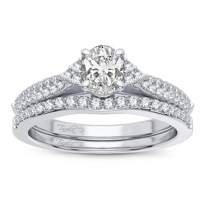 14K 0.60CT Diamond Bridal Ring - Johnny Dang & Co