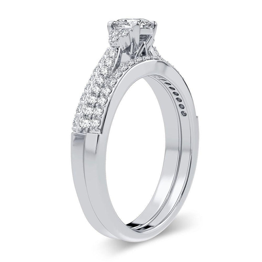 14K 0.60CT Diamond Bridal Ring - Johnny Dang & Co