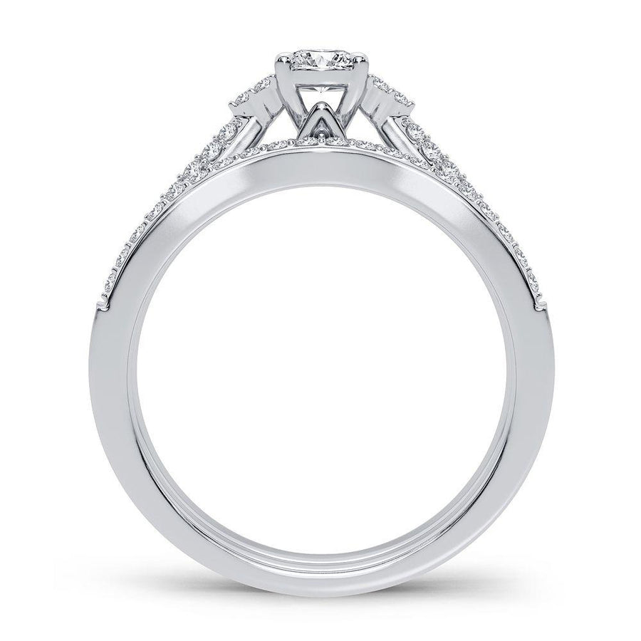 14K 0.60CT Diamond Bridal Ring - Johnny Dang & Co