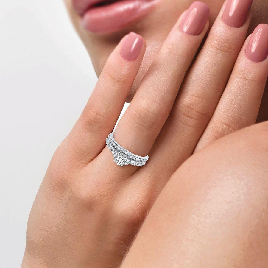 14K 0.60CT Diamond Bridal Ring - Johnny Dang & Co