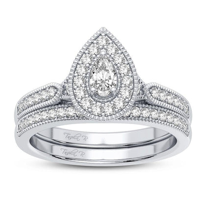 14K 0.50CT Diamond Bridal Ring - Johnny Dang & Co
