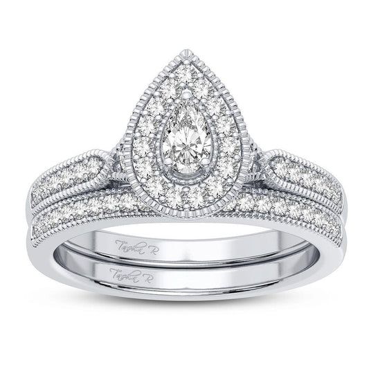 14K 0.50CT Diamond Bridal Ring - Johnny Dang & Co