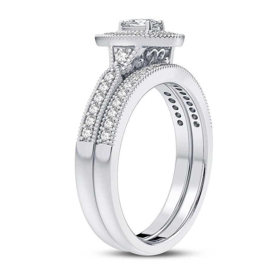 14K 0.50CT Diamond Bridal Ring - Johnny Dang & Co