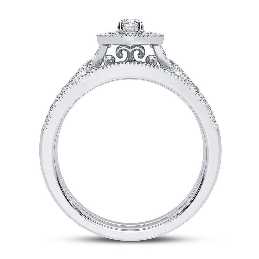 14K 0.50CT Diamond Bridal Ring - Johnny Dang & Co