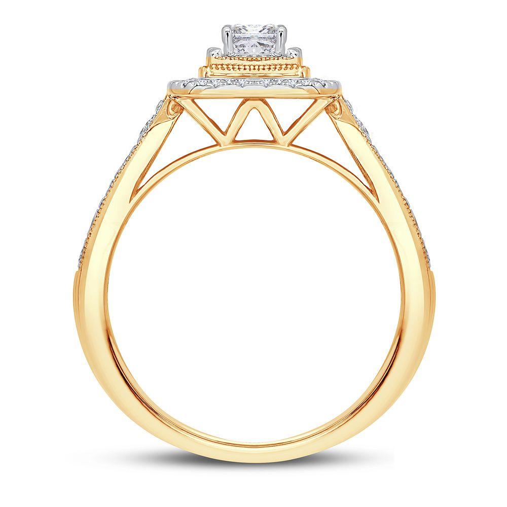 14K 0.75CT DIAMOND BRIDAL RING - Johnny Dang & Co