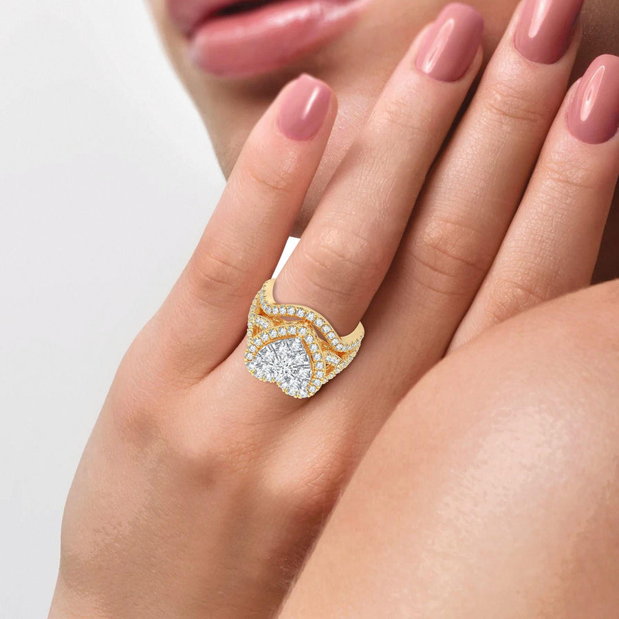 14K 2.00CT Diamond Bridal Ring - Johnny Dang & Co