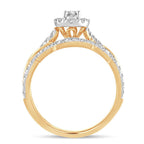 14K 1.00CT Fancy Cut Bridal Ring - Johnny Dang & Co