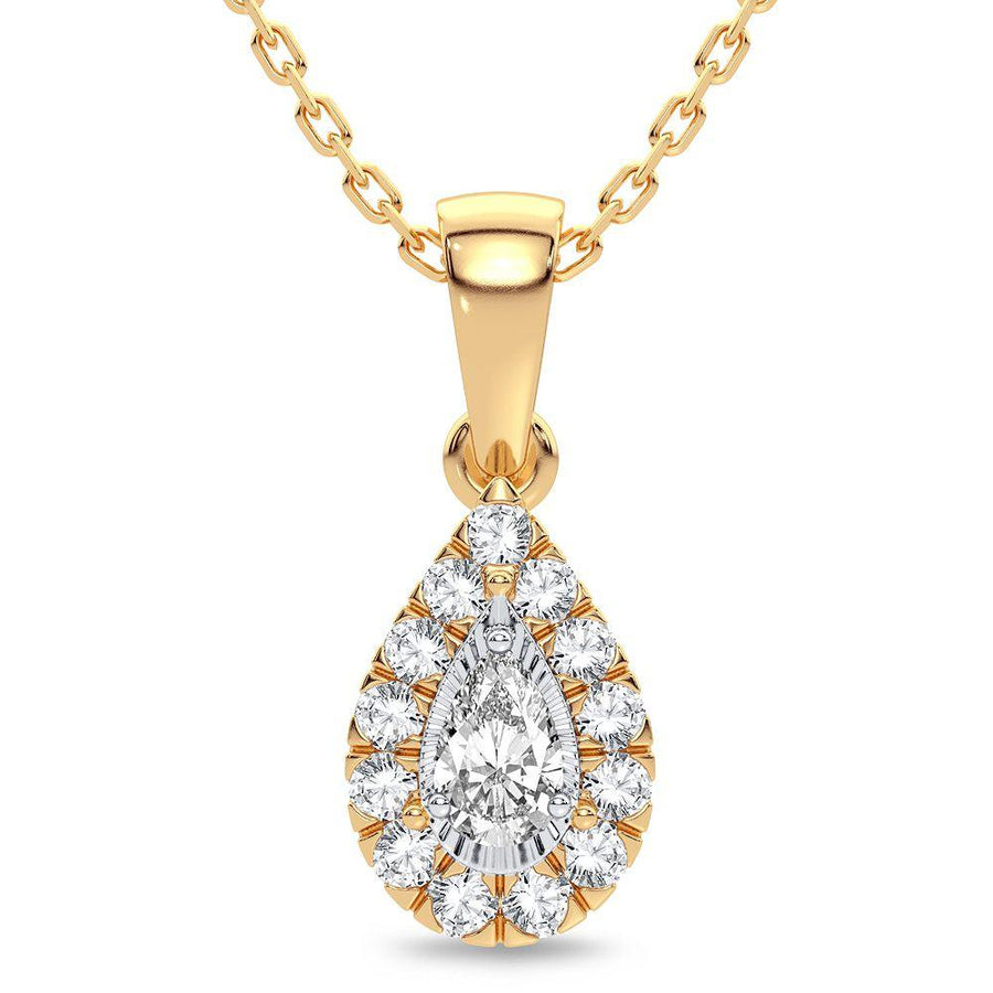 14K 0.25CT Diamond Pendant - Johnny Dang & Co