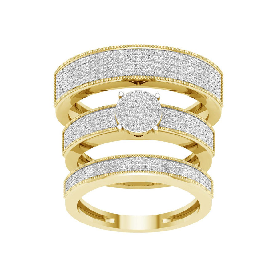 10K 1.00ct Diamond Trio Set - Johnny Dang & Co