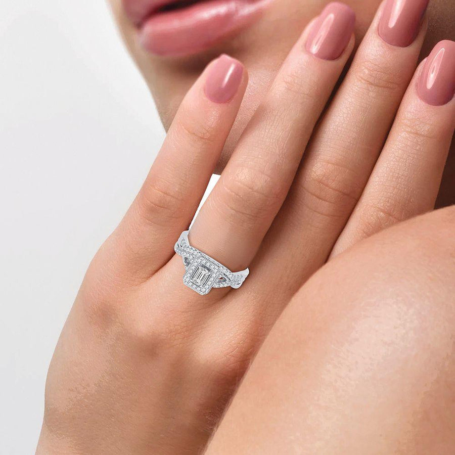 14K 0.50CT Diamond Bridal Ring - Johnny Dang & Co