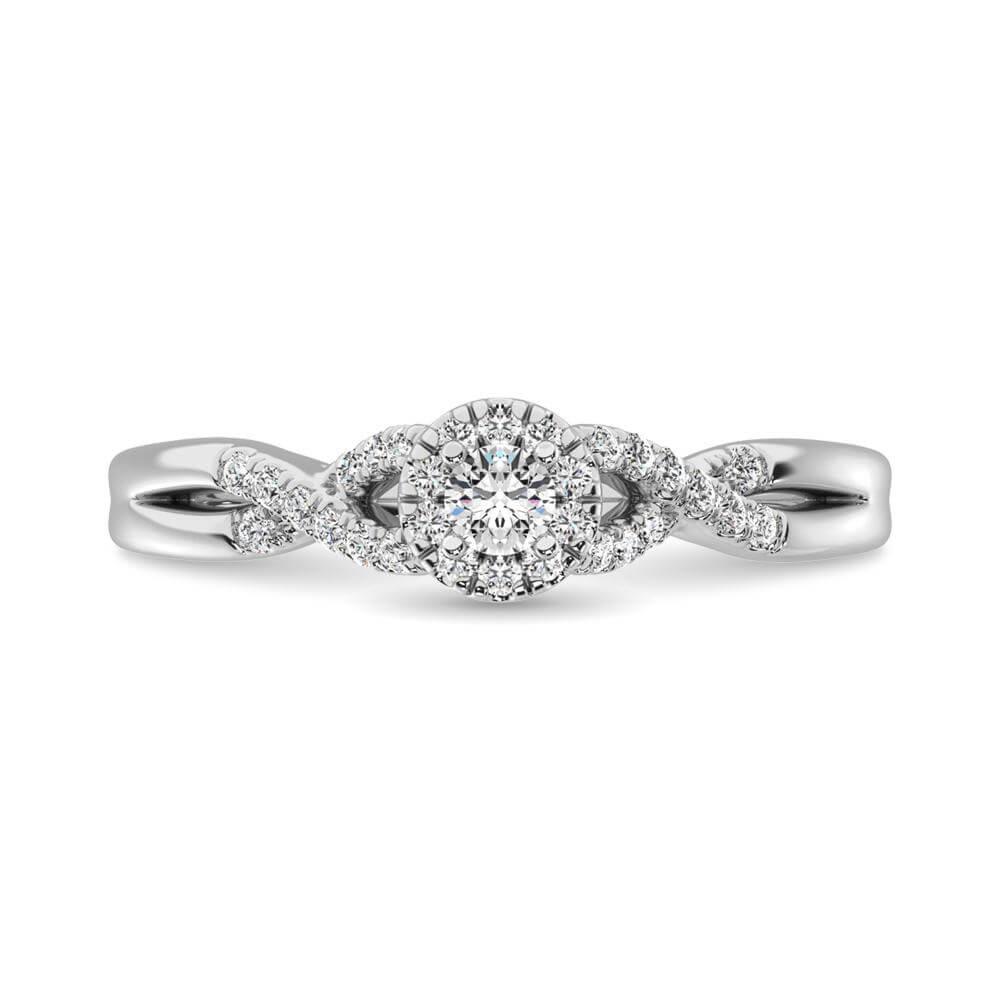 Diamond 1/2 ct tw Round Cut Engagement/ Promise Ring - Johnny Dang & Co