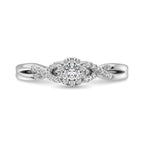 Diamond 1/2 ct tw Round Cut Engagement/ Promise Ring - Johnny Dang & Co