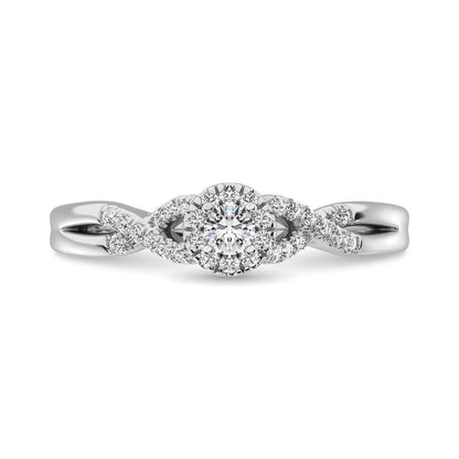 Diamond 1/2 ct tw Round Cut Engagement/ Promise Ring - Johnny Dang & Co