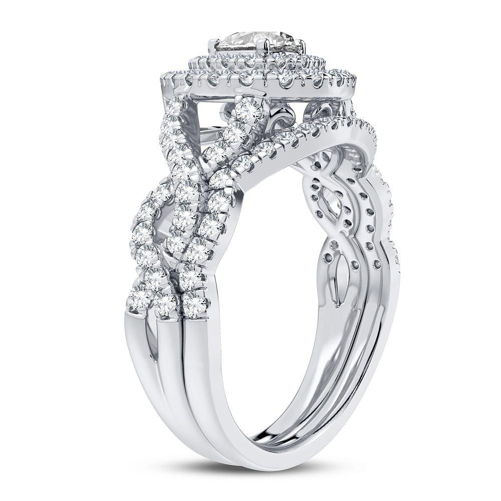 14K 1.03CT Diamond Bridal Ring - Johnny Dang & Co