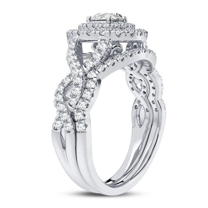 14K 1.03CT Diamond Bridal Ring - Johnny Dang & Co