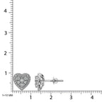 JDTK-62388W-E-P22-58 Diamond 3/4 ct tw Heart Earrings in 14K Gold - Johnny Dang & Co