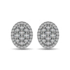 JDTK-62390W-E-6- Oval Shaped 1.2 ct tw Diamond Earrings in 14K Gold - Johnny Dang & Co