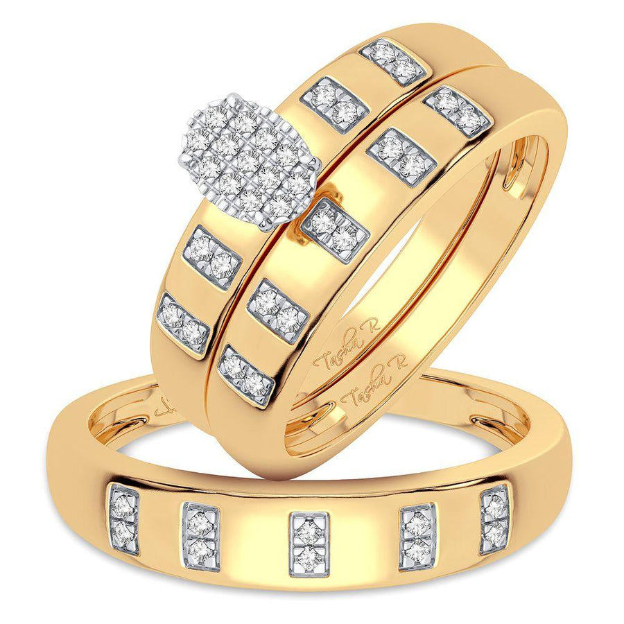 10K 0.15CT DIAMOND TRIO SET - Johnny Dang & Co