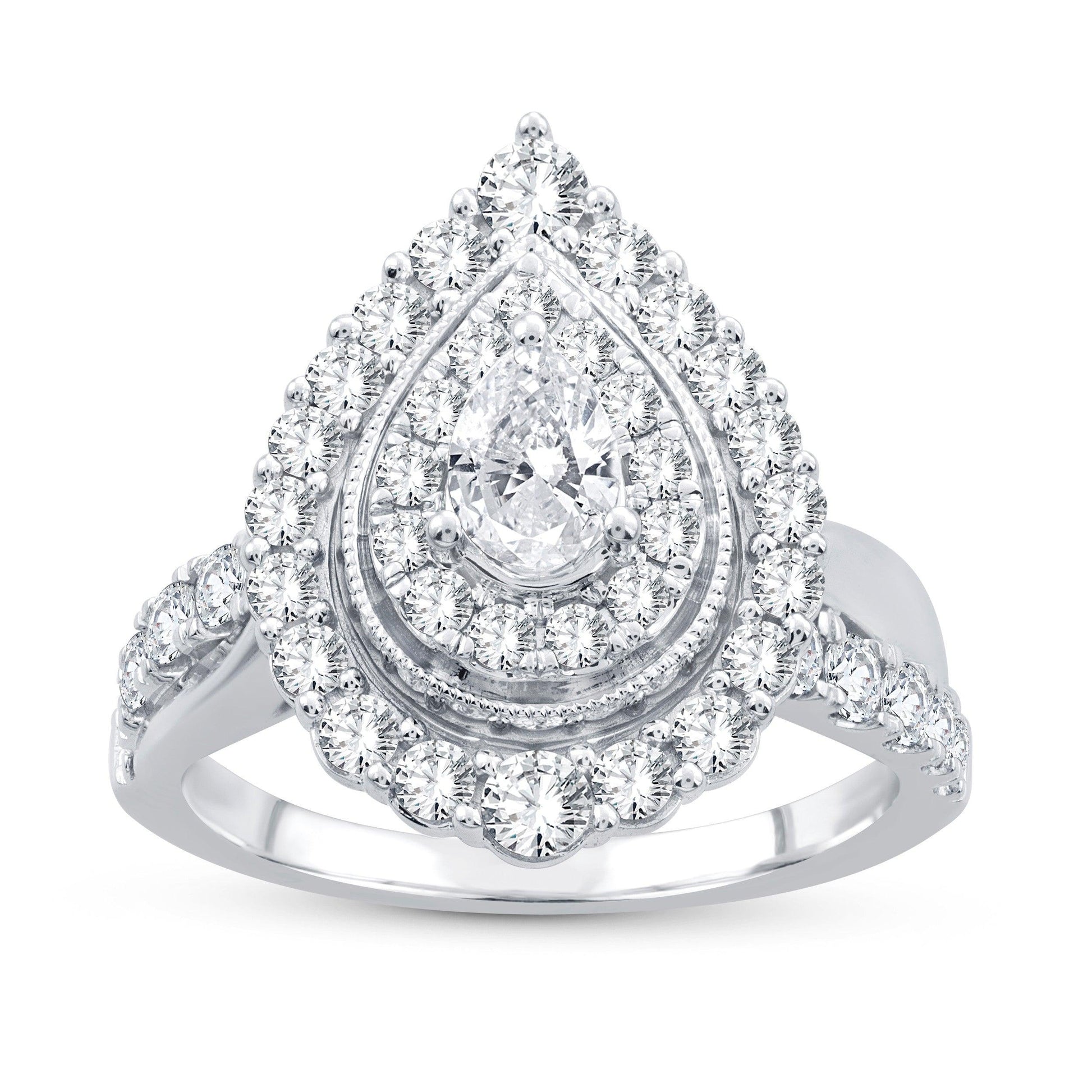 14K 1.48ct Fancy Cut Diamond Ring - Johnny Dang & Co