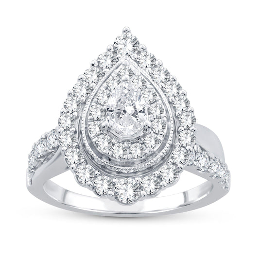 14K 1.48ct Fancy Cut Diamond Ring - Johnny Dang & Co