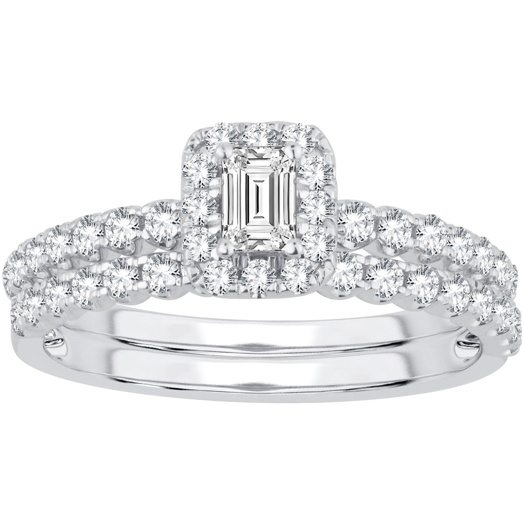 14K 0.73CT Diamond Bridal Ring - Johnny Dang & Co