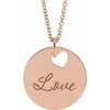 JDSP87235 - PIERCED HEART OR STAR ENGRAVABLE DISC NECKLACE - Johnny Dang & Co