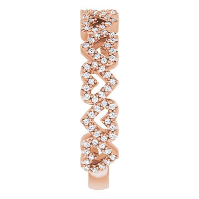 JDTK-SP124362- 14K Rose 1/3 CTW Diamond Stackable Heart Ring - Johnny Dang & Co