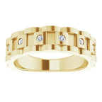 JDTKSP-9875-14K Yellow 1/4 CTW Diamond Chain Link Ring - Johnny Dang & Co